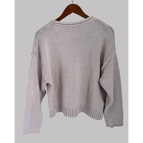 Skull Cashmere Womens Light Pink Skull Knit Sweater L Cotton Acrylic Blend - Picture 7 of 9